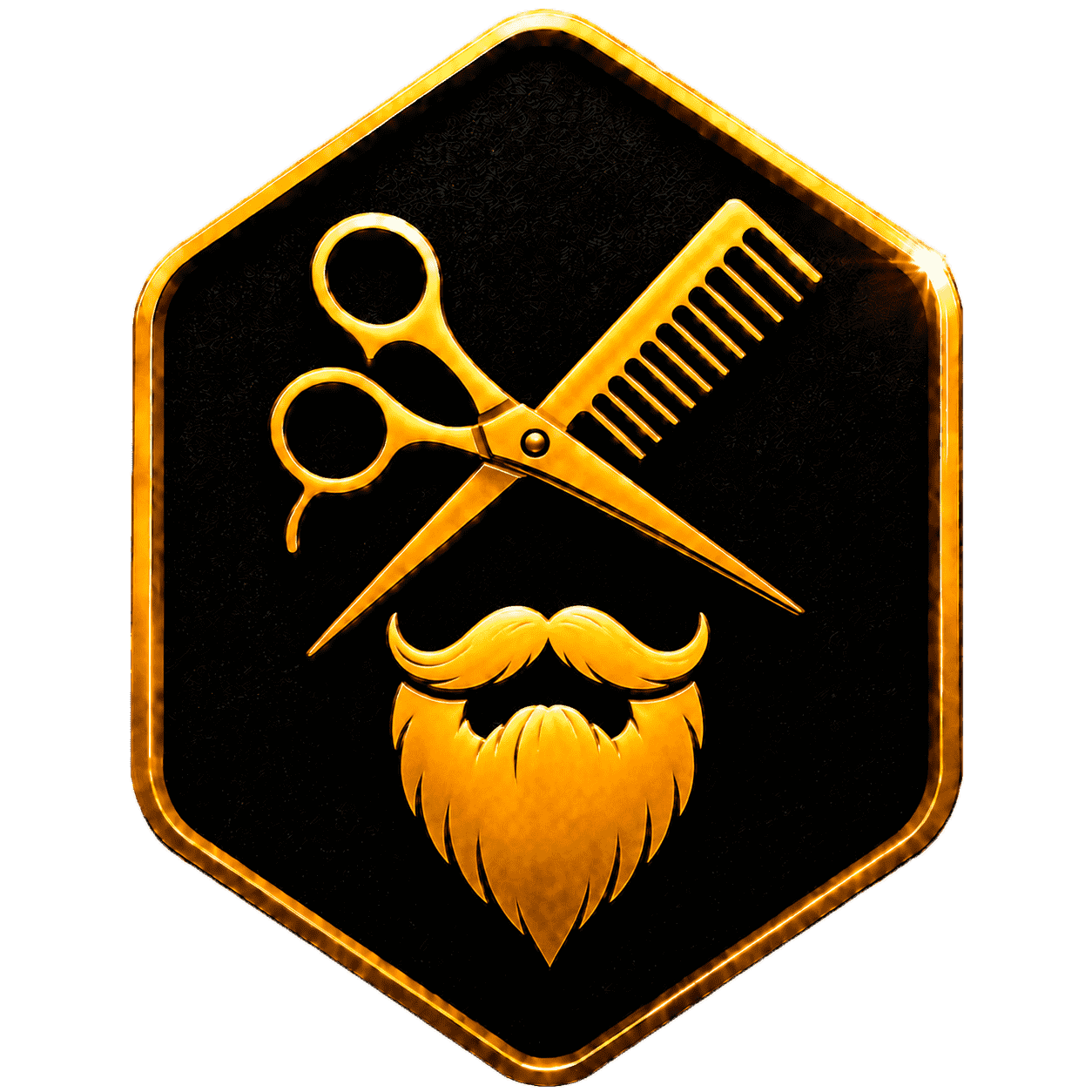 Ícone premium plano barba